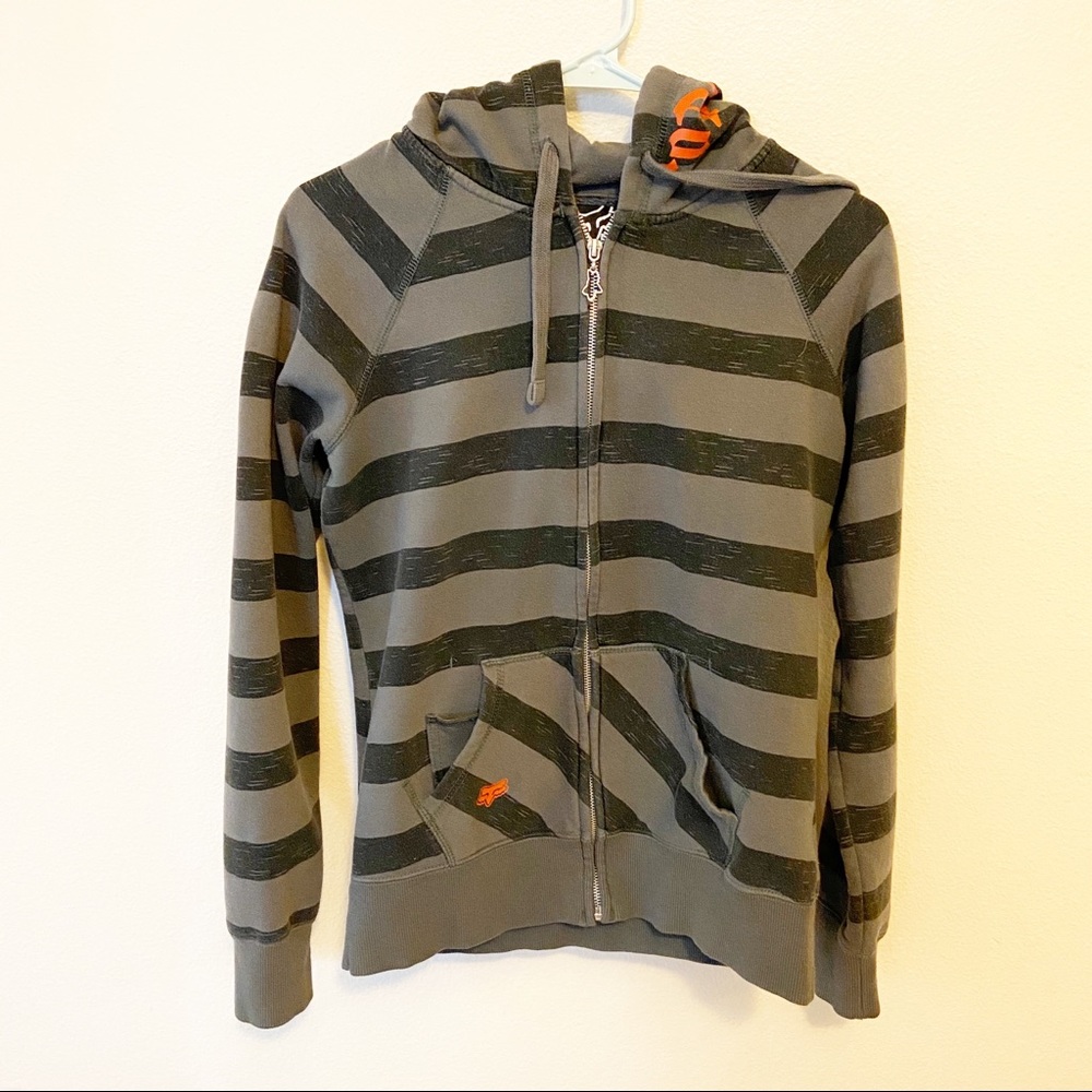 Fox racing youth size zip front hoodie sweatshirt